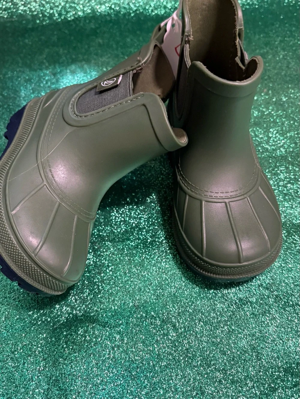 Sperry Kids Olive Green Waterproof Rain Boots